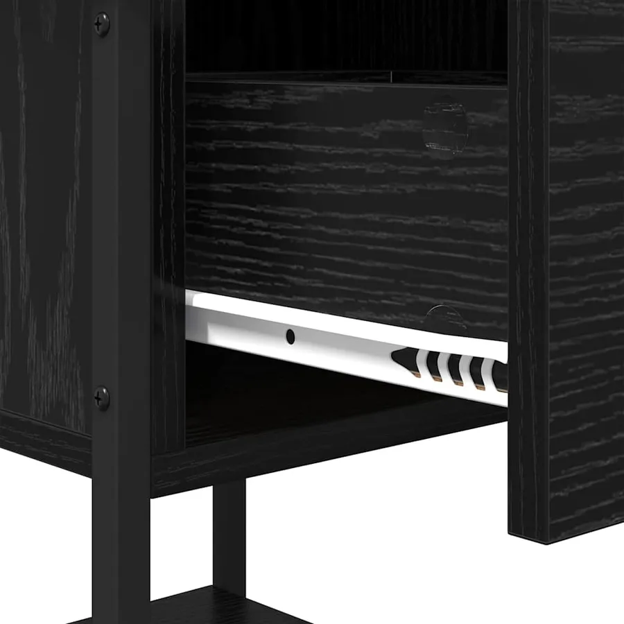 Table de chevet avec tiroir 2 pcs Chêne noir 34 x 35,5 x 45 cm - 10