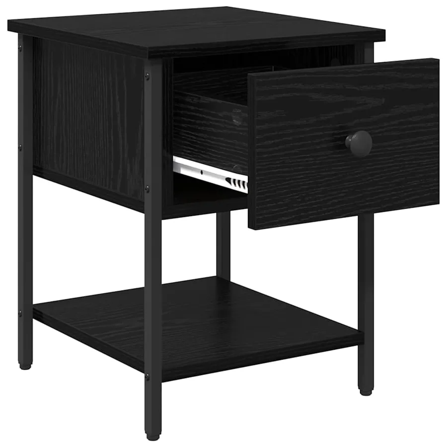 Table de chevet avec tiroir 2 pcs Chêne noir 34 x 35,5 x 45 cm - 5