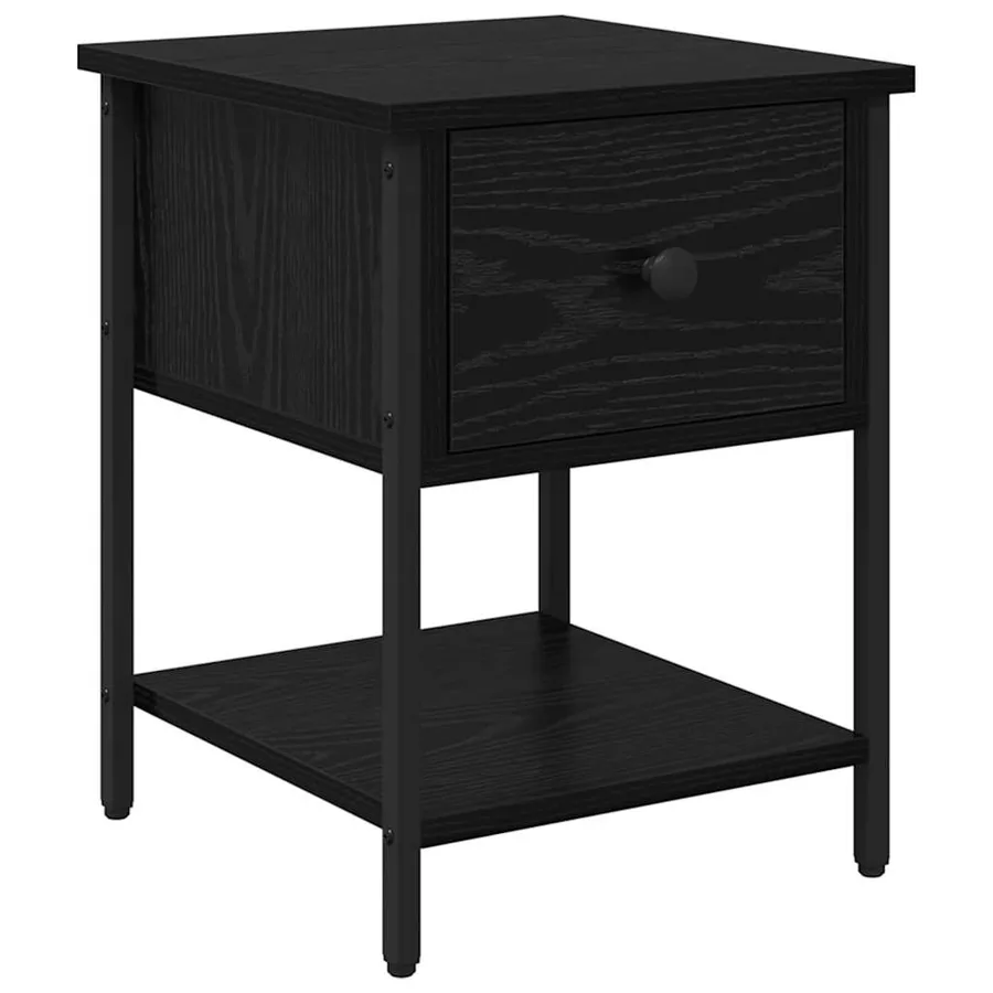 Table de chevet avec tiroir 2 pcs Chêne noir 34 x 35,5 x 45 cm - 6