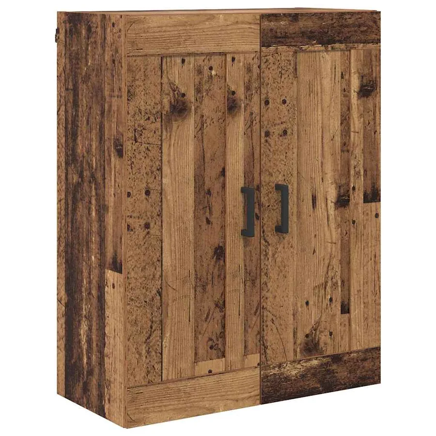 Haut Armoire 2 pcs Bois Ancien Bois d'ingénierie - 7