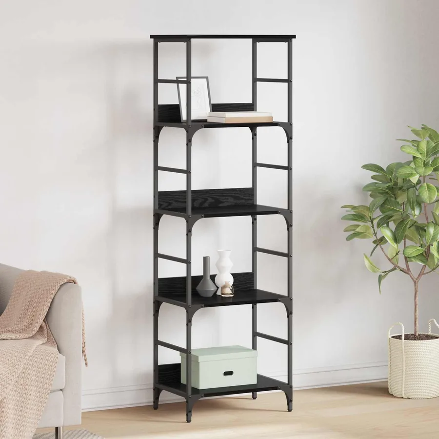 Étagère Chêne noir 50 x 33 x 153 cm Bois d'ingénierie