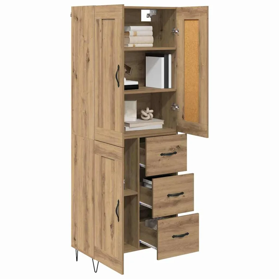 Haut Armoire Chêne artisanal 69,5 x 34 x 180 cm - 3
