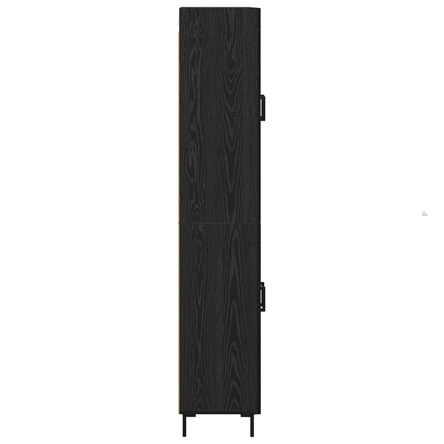 Haut Armoire 2 pcs Chêne noir Bois d'ingénierie - 9