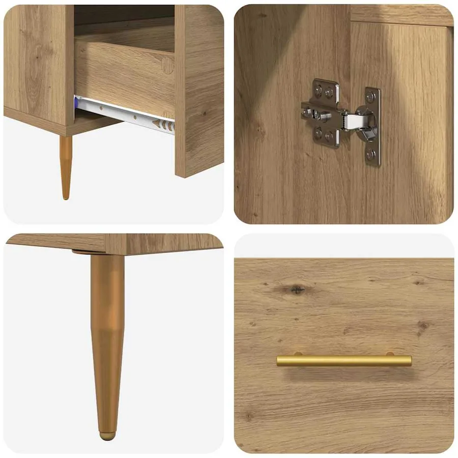 Haut Armoire Chêne artisanal 69,5 x 31 x 115 cm - 9