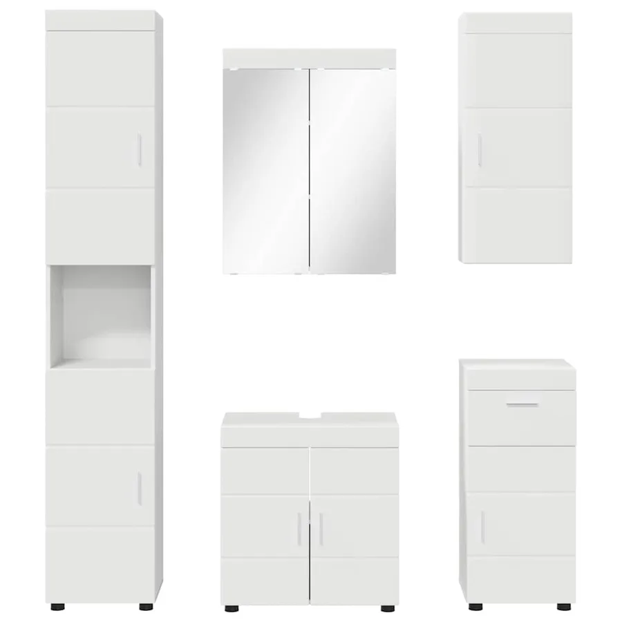 Ensemble de mobilier de salle de bain TULUM 5 pcs Blanc - 11