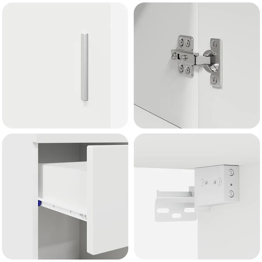 Ensemble de mobilier de salle de bain TULUM 5 pcs Blanc - 12