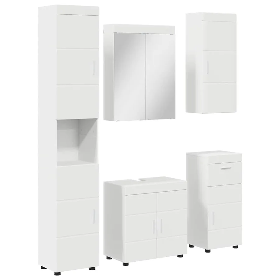 Ensemble de mobilier de salle de bain TULUM 5 pcs Blanc - 2