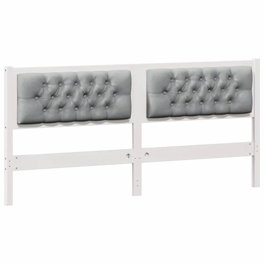 Tête de lit Autre Blanc et gris clair 180 cm Bois massif en pin - 2