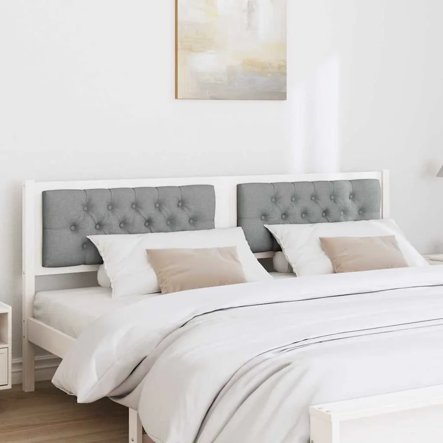 Tête de lit Autre Blanc et gris clair 180 cm Bois massif en pin - 3