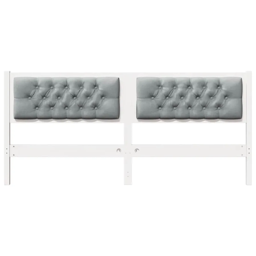 Tête de lit Autre Blanc et gris clair 180 cm Bois massif en pin - 4