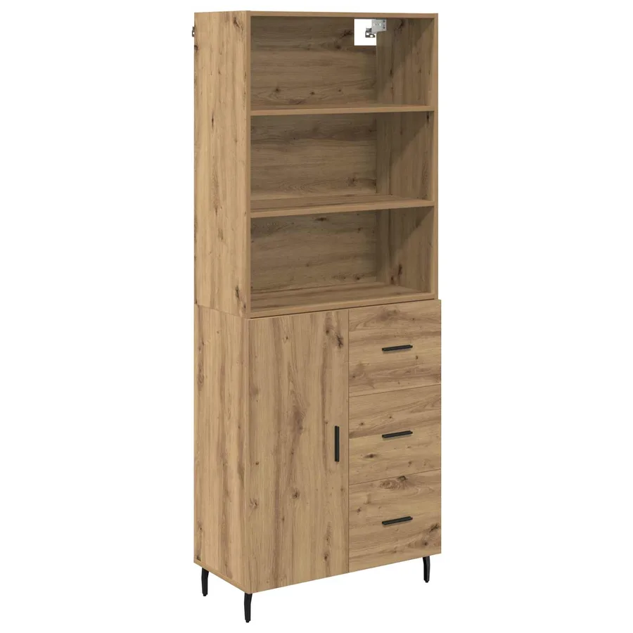 Haut Armoire 2 pcs Chêne artisanal 69,5 x 32,5 x 180 cm - 2