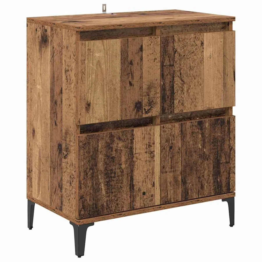 Buffets 3 pcs Bois Ancien 60 x 35 x 70 cm Bois d'ingénierie - 4