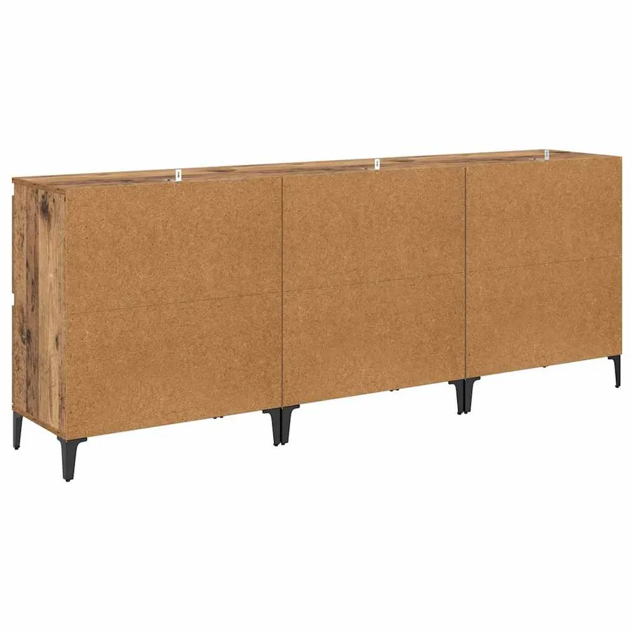 Buffets 3 pcs Bois Ancien 60 x 35 x 70 cm Bois d'ingénierie - 7