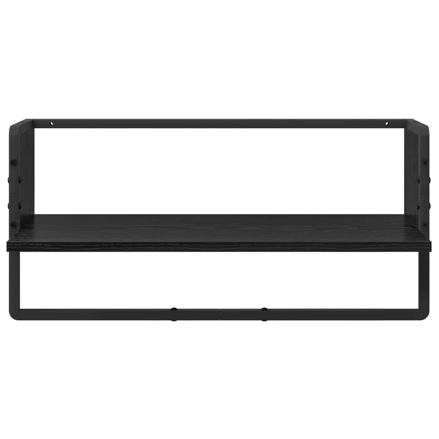 Ensemble d'étagères murales 4 pcs Chêne noir 65 x 25 x 30 cm - 9