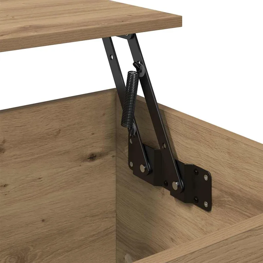 Table basse Chêne artisanal 60 x 44,5 x 45 cm Bois d'ingénierie - 10