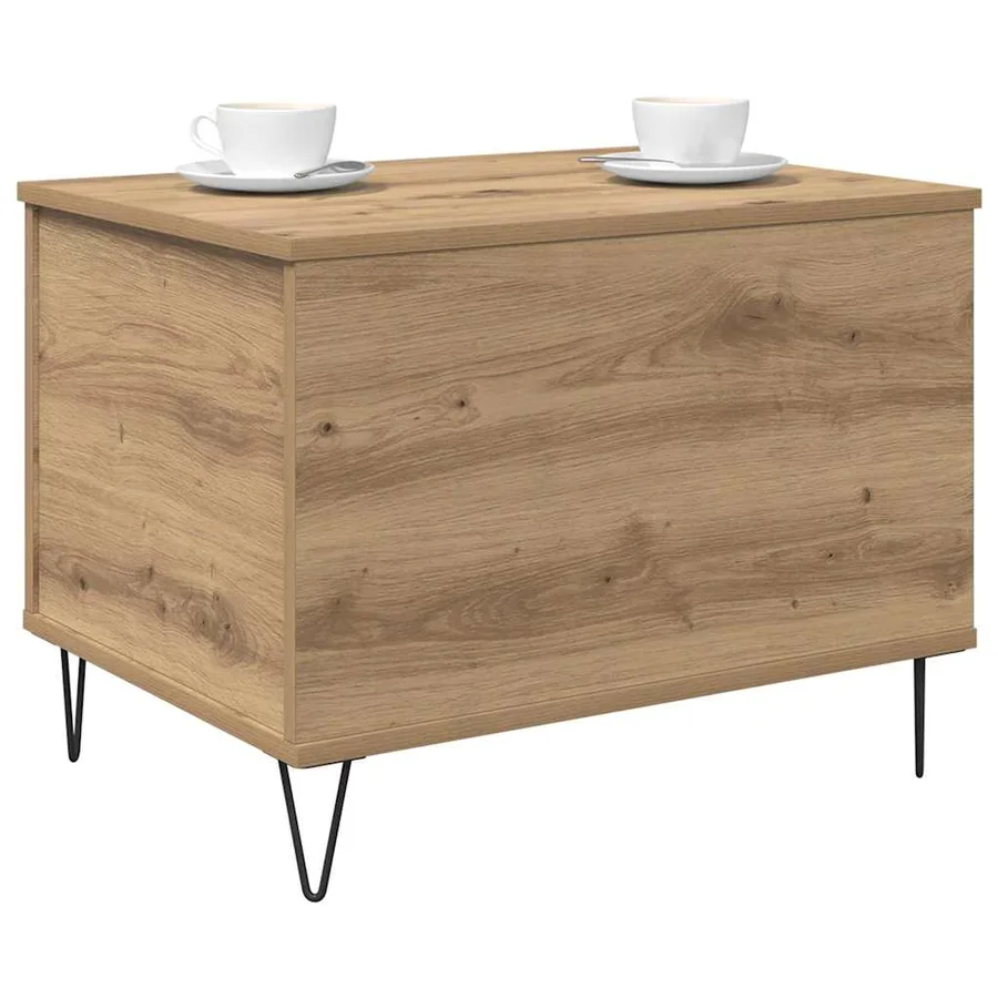 Table basse Chêne artisanal 60 x 44,5 x 45 cm Bois d'ingénierie - 3