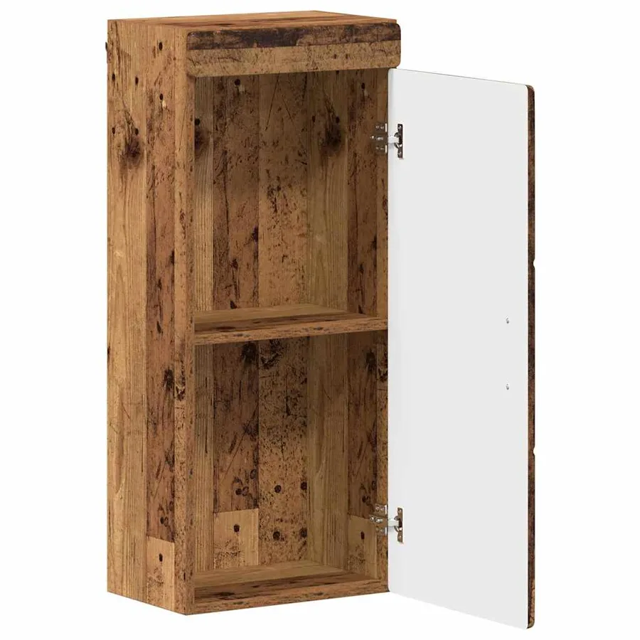 Armoire murale de salle de bain avec étagère TULUM Bois ancien - 5