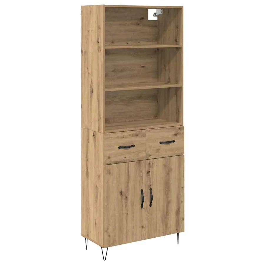 Haut Armoire 2 pcs Chêne artisanal 69,5 x 34 x 180 cm - 2