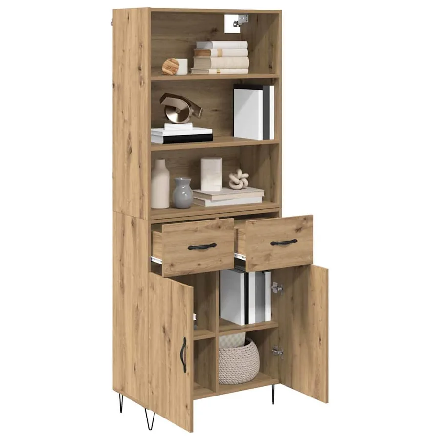 Haut Armoire 2 pcs Chêne artisanal 69,5 x 34 x 180 cm - 3