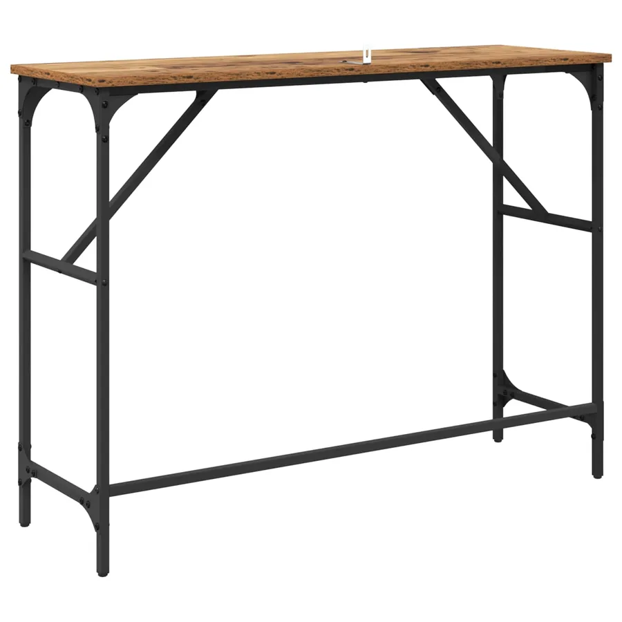 Table console Bois ancien 100 x 32 x 75 cm Bois d'ingénierie - 7