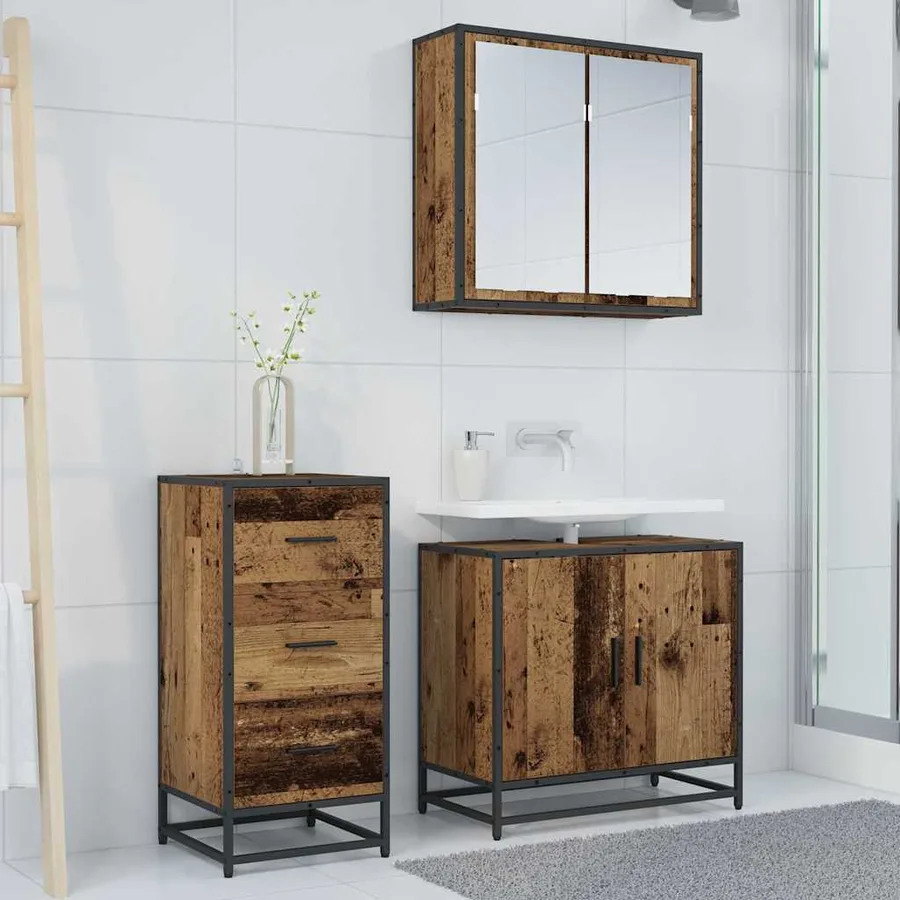 Buffet Bois ancien 35,5 x 35 x 76 cm - 4