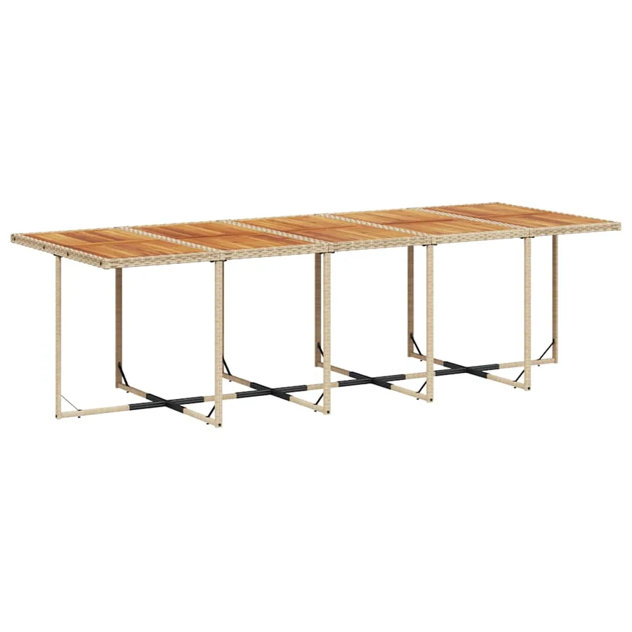 Ensemble à manger de jardin et coussins 13 pcs beige - 4