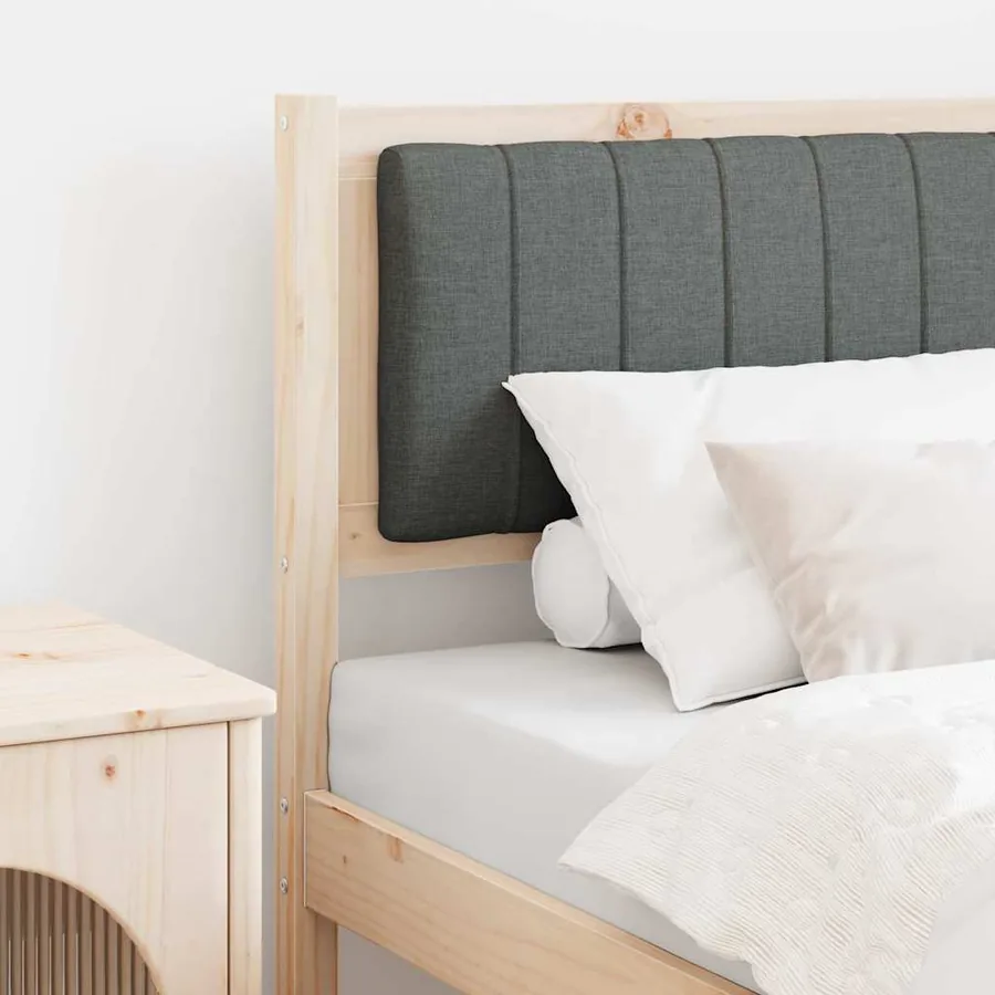 Tête de lit capitonnée avec tête de lit Marron 80 cm Pin massif