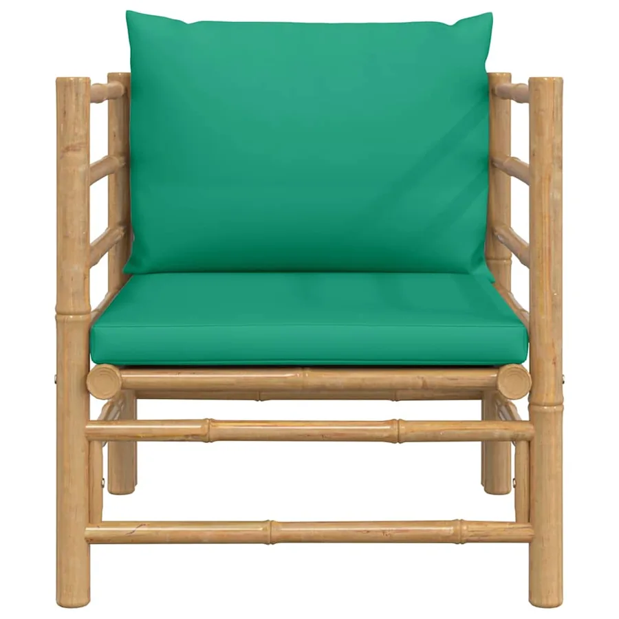 Canapé de jardin avec coussins vert bambou - 3