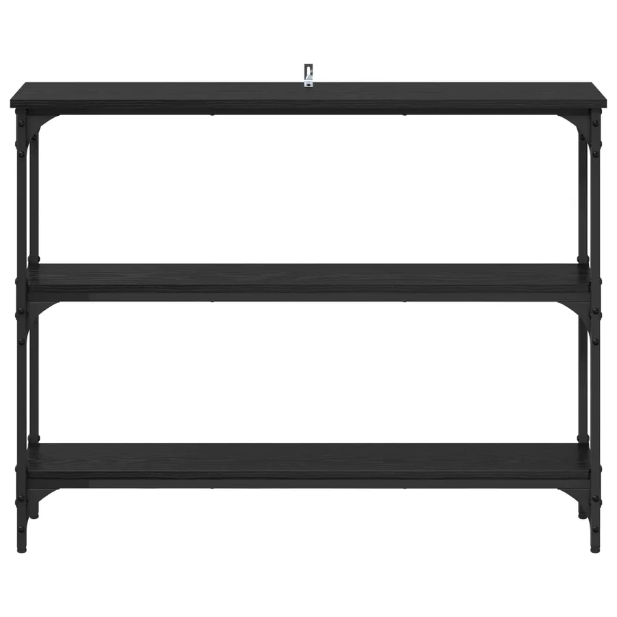 Table console Chêne noir 100 x 22,5 x 75 cm Bois d'ingénierie - 5