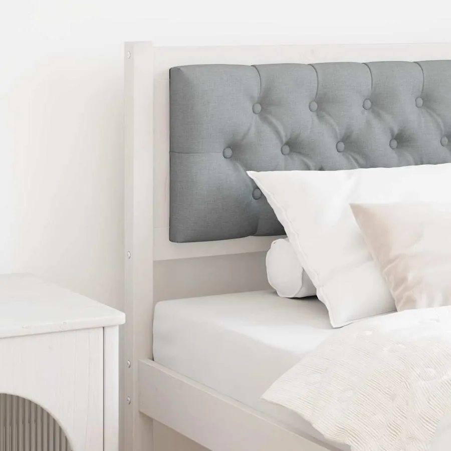 Tête de lit Autre Blanc et gris clair 90 cm Bois massif en pin