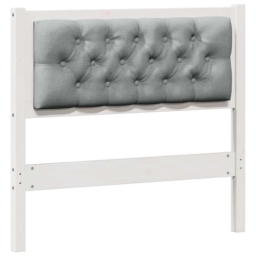 Tête de lit Autre Blanc et gris clair 90 cm Bois massif en pin - 2