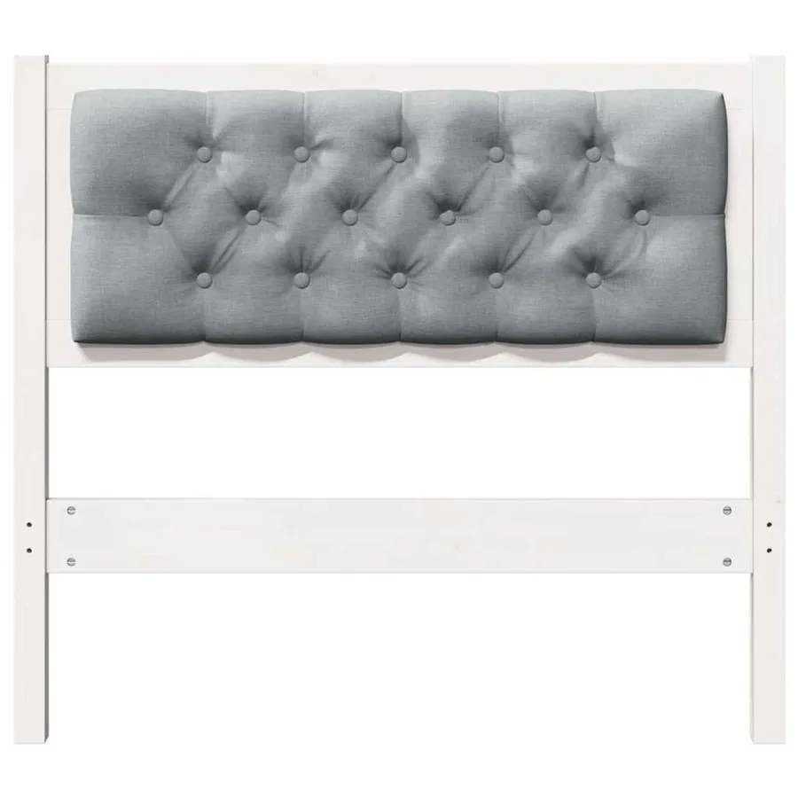 Tête de lit Autre Blanc et gris clair 90 cm Bois massif en pin - 4