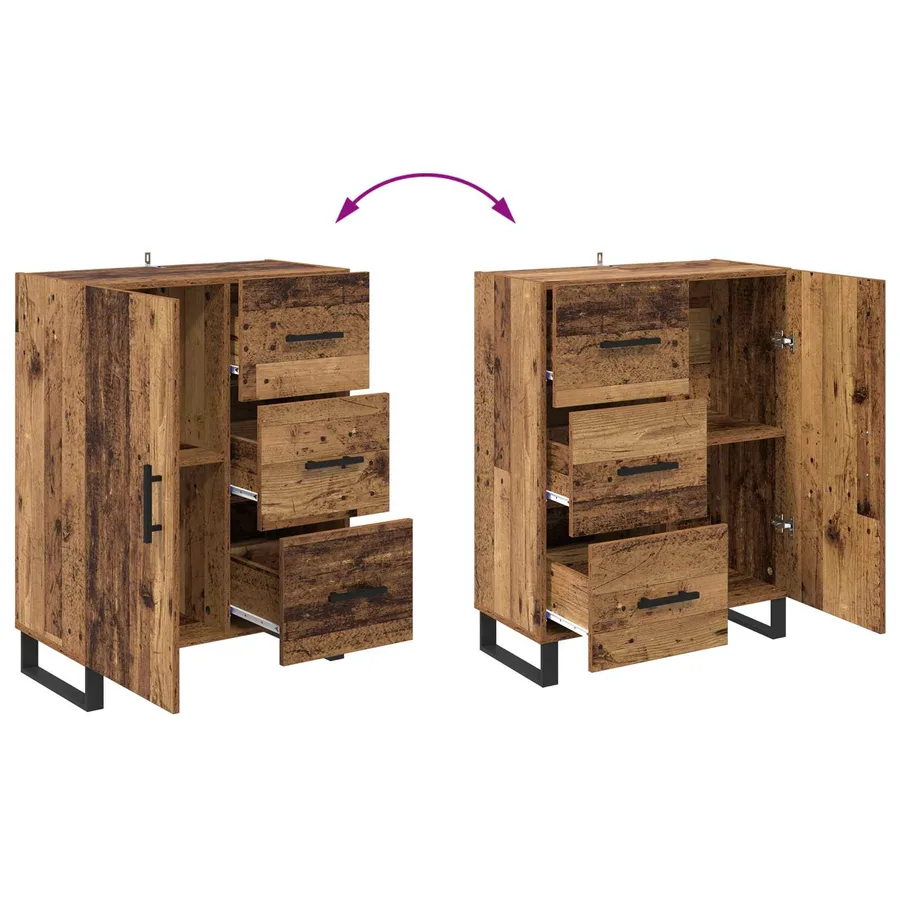 Buffet Bois Ancien 69,5 x 34 x 90 cm Bois d'ingénierie et fer - 10