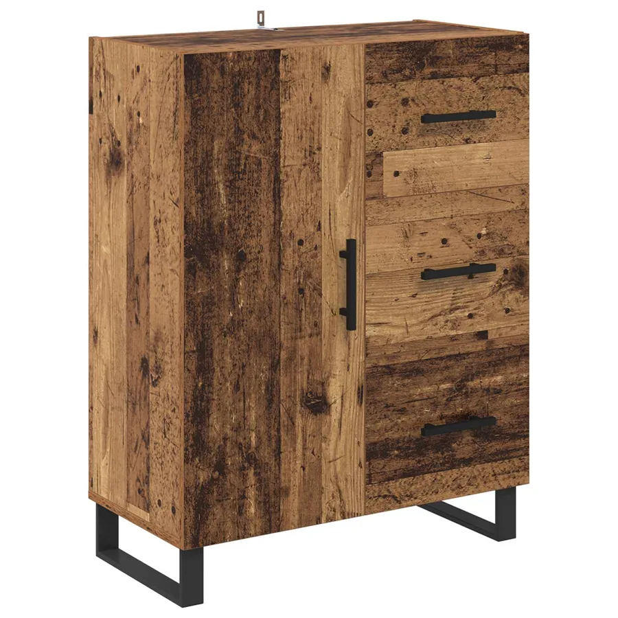 Buffet Bois Ancien 69,5 x 34 x 90 cm Bois d'ingénierie et fer - 2