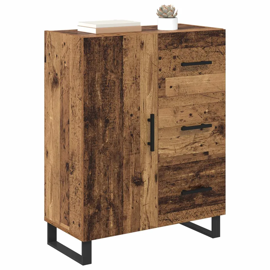 Buffet Bois Ancien 69,5 x 34 x 90 cm Bois d'ingénierie et fer - 3