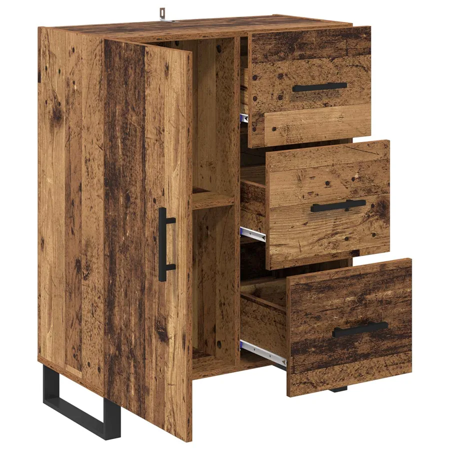 Buffet Bois Ancien 69,5 x 34 x 90 cm Bois d'ingénierie et fer - 5