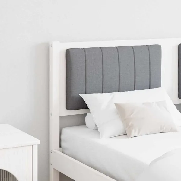 Tête de lit capitonnée avec tête de lit Blanc 135 cm Pin massif