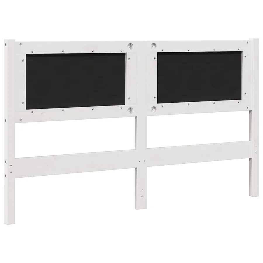 Tête de lit capitonnée avec tête de lit Blanc 135 cm Pin massif - 6