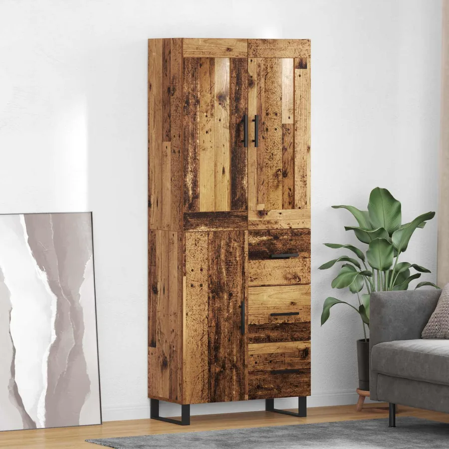 Haut Armoire Bois ancien 69,5 x 34 x 180 cm Bois d'ingénierie