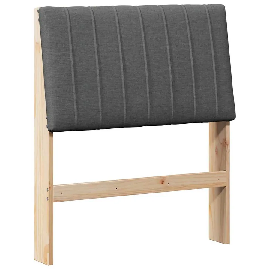 Tête de lit capitonnée Gris foncé 75 cm Pin massif - 2