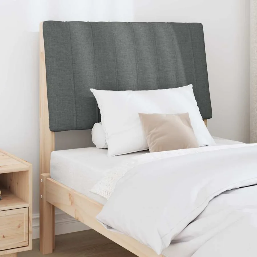 Tête de lit capitonnée Gris foncé 75 cm Pin massif - 3