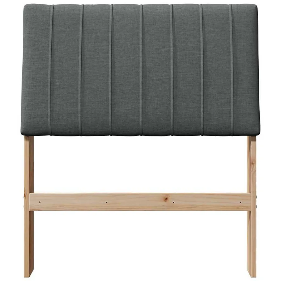 Tête de lit capitonnée Gris foncé 75 cm Pin massif - 4
