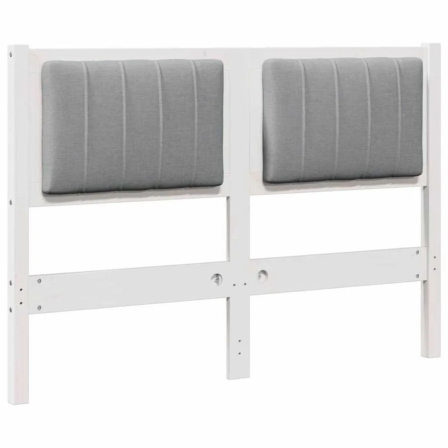 Tête de lit capitonnée avec tête de lit Blanc 120 cm Pin massif - 2