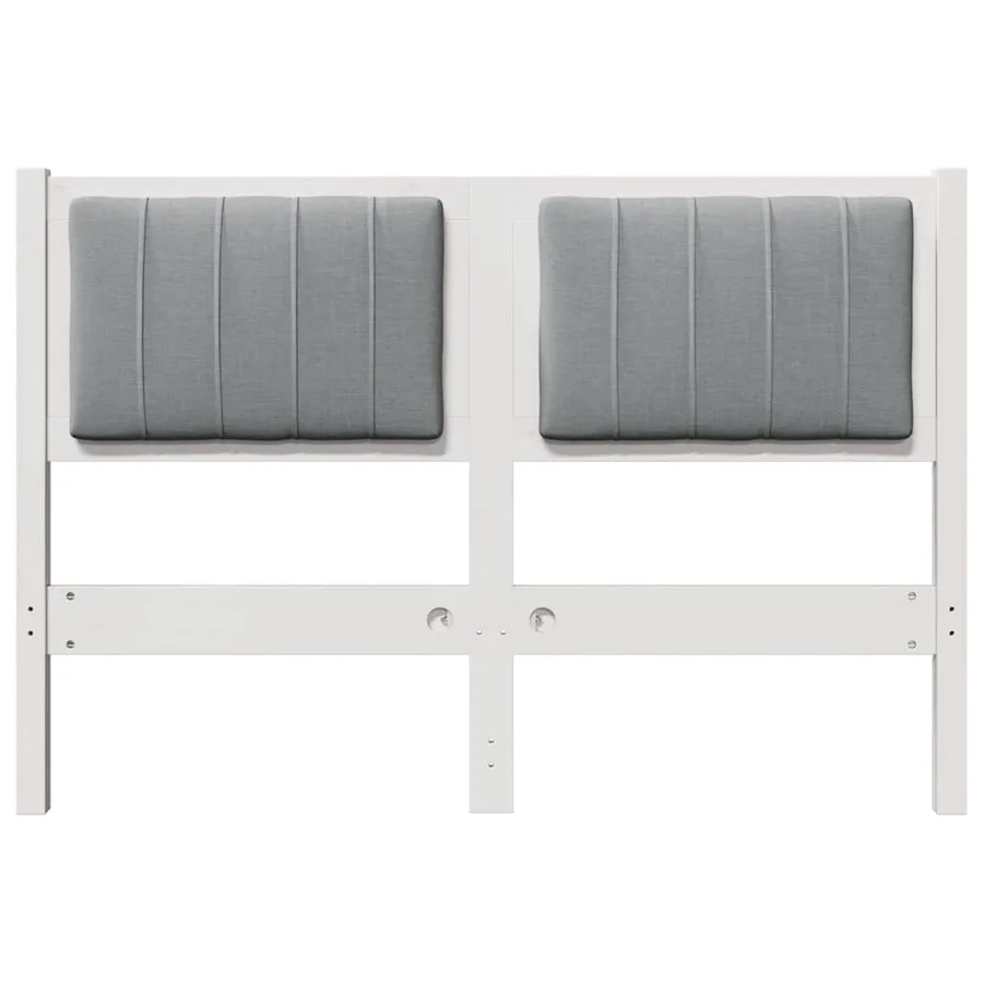 Tête de lit capitonnée avec tête de lit Blanc 120 cm Pin massif - 4