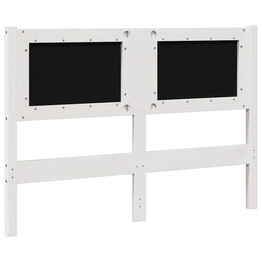 Tête de lit capitonnée avec tête de lit Blanc 120 cm Pin massif - 6