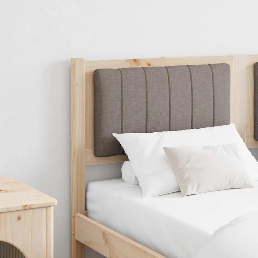 Tête de lit capitonnée Marron 140 cm Pin massif
