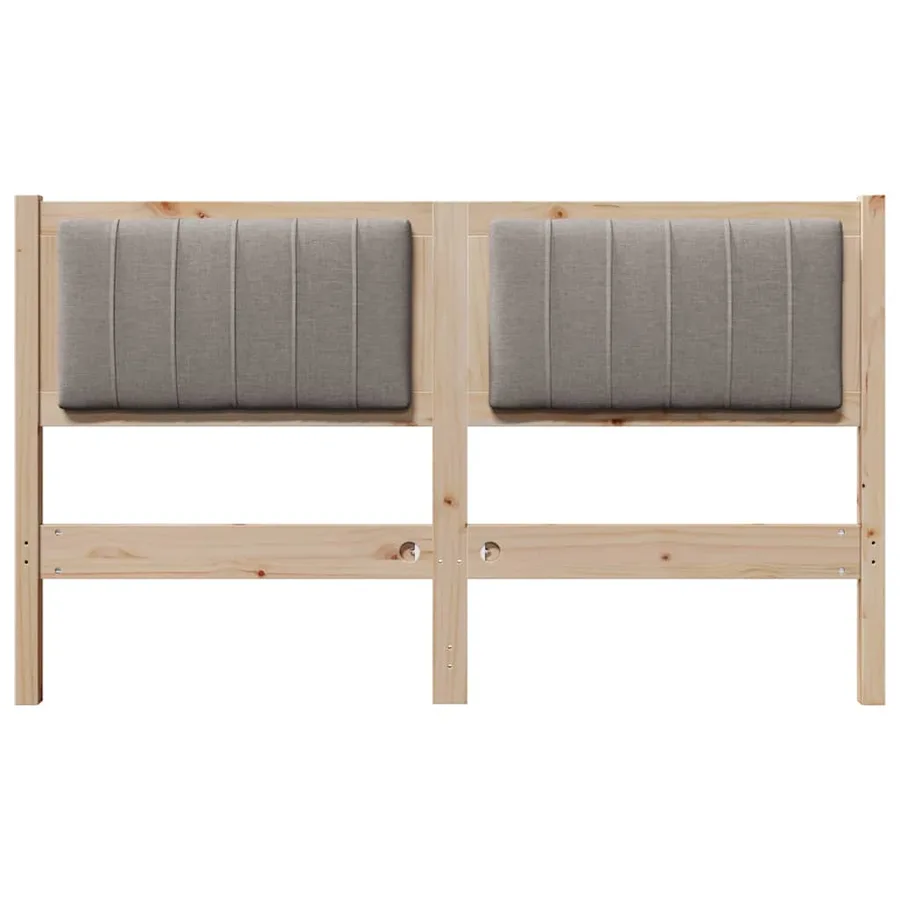 Tête de lit capitonnée Marron 140 cm Pin massif - 4