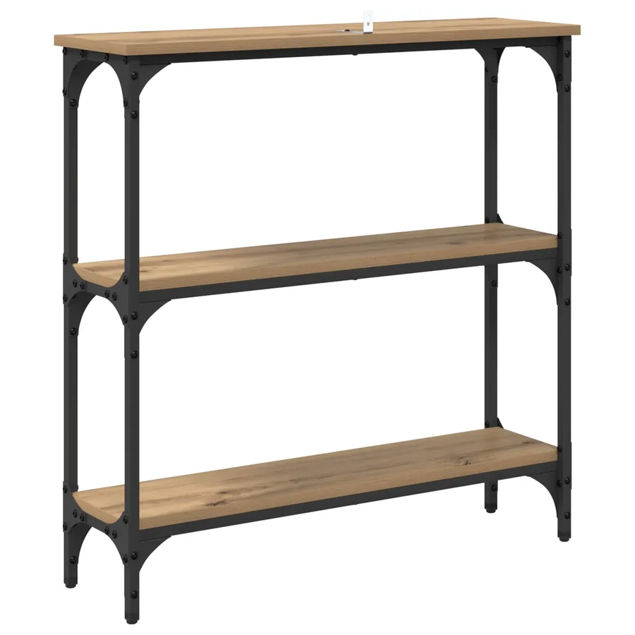 Table console Chêne artisanal 75 x 22,5 x 75 cm - 7