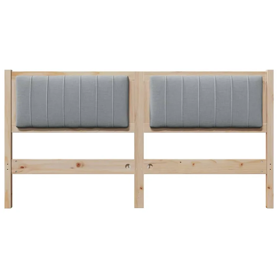 Tête de lit capitonnée Marron 150 cm Pin massif - 4