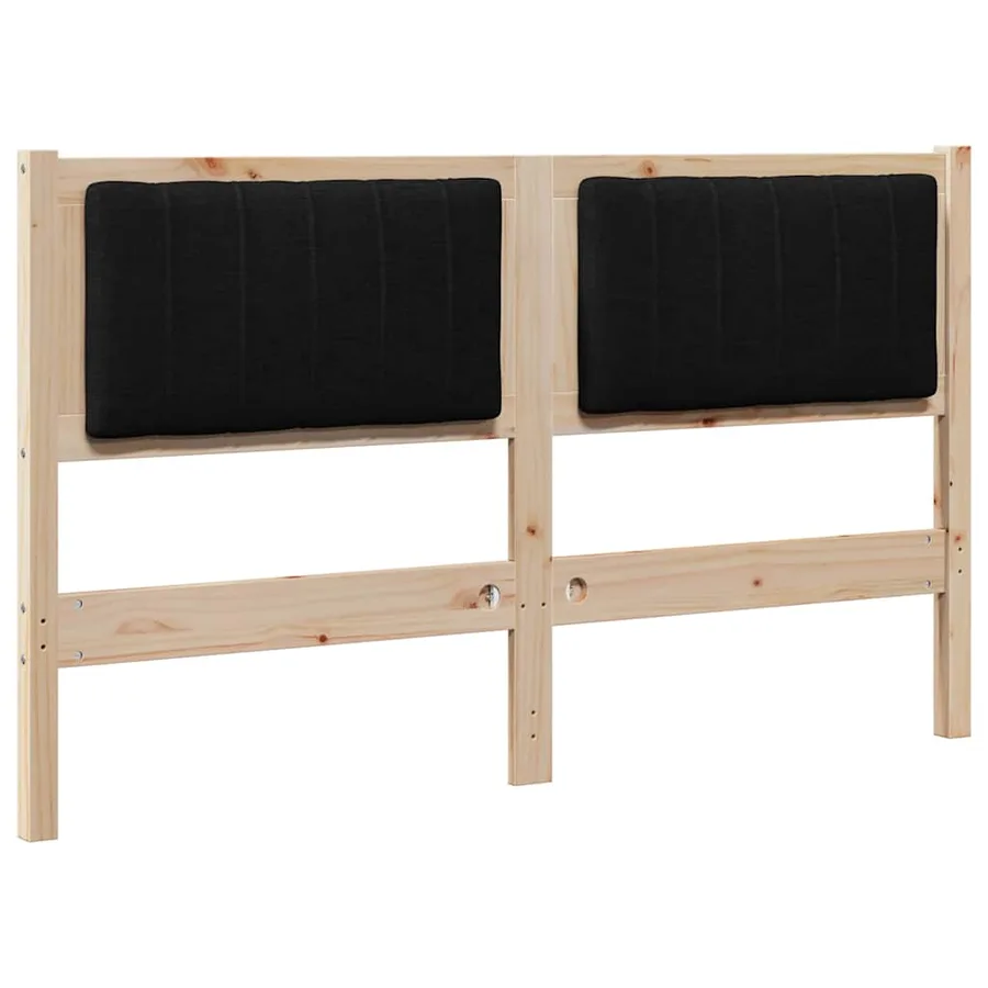 Tête de lit capitonnée Marron 135 cm Pin massif - 2